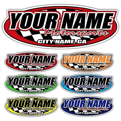 Custom Your Name Motorsports Decals Trailer Truck MX ATV Race Car Go Kart Sprint • $77.99