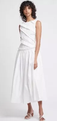 Aje 'hushed' White Ruffle Dress • $110