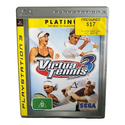 $9.99 • Buy Virtua Tennis 3 For The Sony PlayStation 3/PS3 - GC/AUS/PAL/G 🐙