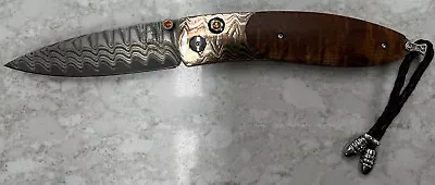 William Henry 135-0852 Monarch Copper Canyon Damascus Folding Knife 071/500 • $799.95