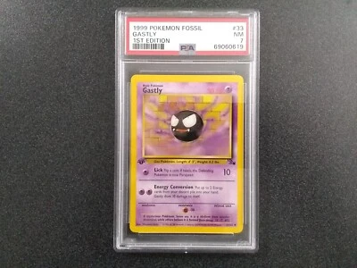 $0.01 • Buy Pokemon WOTC Fossil Gastly 1st Edition 33/62 PSA 7 NM