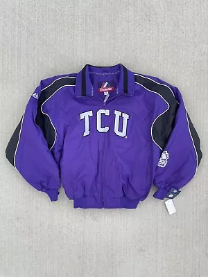 Vintage TCU Texas Christian University Horned Frogs Majestic Jacket Medium NWT • $200