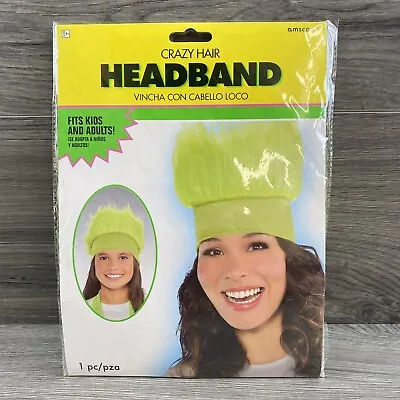 GREEN Crazy Hair Headband Cosplay TAILGATING Costume Football Spiky Hair Sport • $14.99