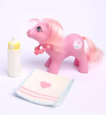 My Little Pony Vintage Baby Tiddly Winks G1 MLP W/ Lullabye Nursery Accessories • $24.95