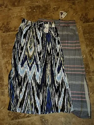 New Womens Design History Long Skirt Maxi Navy Stripe Onyx Black S M L XL 2XL • $13.56