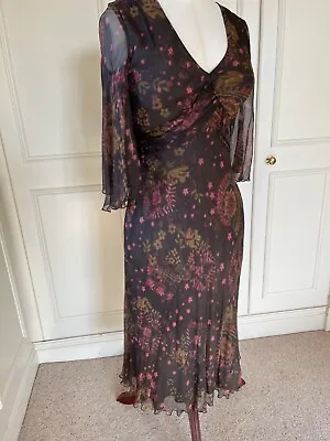 £11 • Buy Silk Dress By Nougat London, Worn But Excellent Condition Floaty Close Fit Styl
