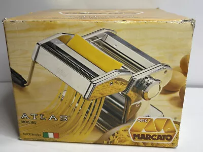 $53 • Buy Atlas Marcato Pasta Maker Model 150 Hand Crank Machine Italy Noodles Italian