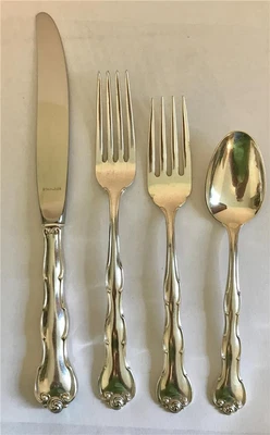 $99.99 • Buy 4 Piece Place Setting Gorham Sterling Rondo Pattern Flatware 1957