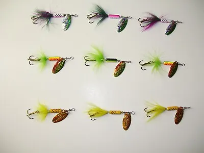 $12.99 • Buy Rooster Tail 1/8oz, Generic Brand, Lot Of (9) Spinners Fishing Lure Trout Bass