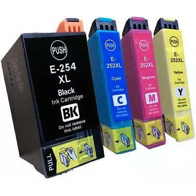 8x Generic Ink Cartridges 254XL 252XL For Epson WorkForce WF3620 WF3640 WF7610 • $15.90