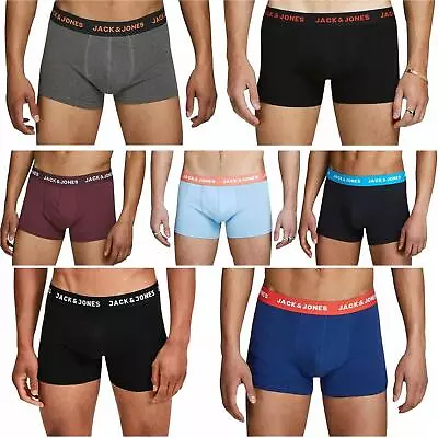£7.99 • Buy Mens Boxers 2 Pack Jack And Jones Trunks Multipack Shorts Elastic Underwear Set
