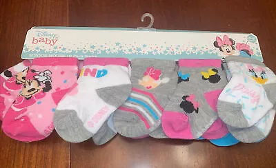 Disney Baby Minnie Mouse 10 Pair Socks Set Baby Girls Ages 0-6 Months • $10