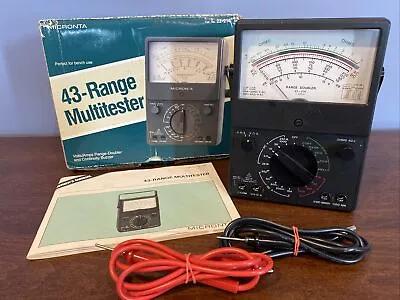 Micronta Multitester 43-Range Volts/Amps Range Doubler No. 22-214 W/Box Tested! • $24.99