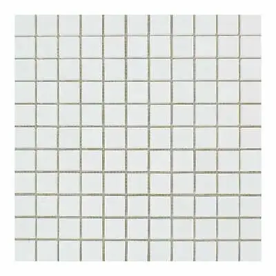 1 X 1 Thassos White Marble Honed Mosaic Tile • $29.99