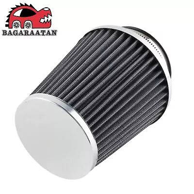 3  76mm High Flow Inlet Dry Air Filter Cold Air Intake Cone Replacement Silver • $9.18