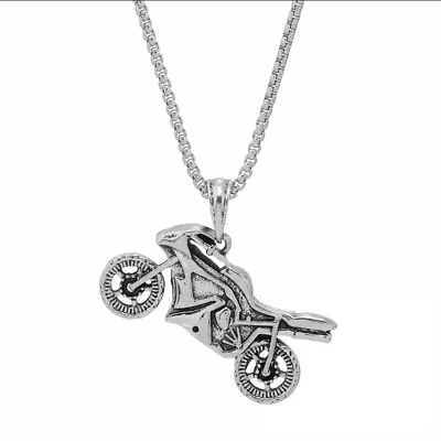 Motorcycle Jewelry Motorbike Chopper Scooter Dirt Bike Pendant Necklace • $12.58