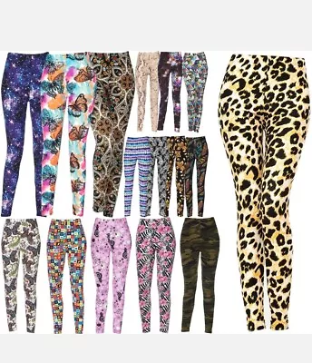 $9.71 • Buy Women's Printed Brushed Buttery Soft Leggings One Size & Plus Size