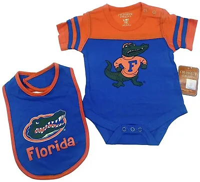 Florida Gators Infant Bodysuit And Bib Set 0-3 Months By Colosseum Athletics-NWT • $19.99