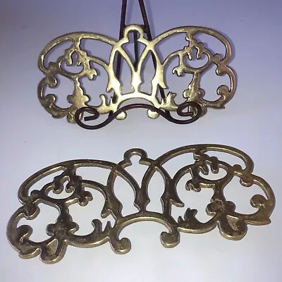 Set Of 2 Monticello Solid Brass Trivets Virginia Metalcrafters 10-55 • $23.18