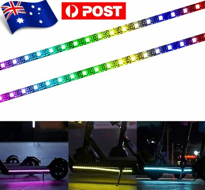 $19.98 • Buy 2X Night Cycling Colorful LED Strips Lights For Xiaomi M365/Pro/Ninebot Scooter