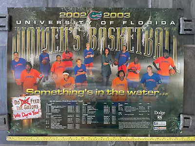 2002 03 Vintage Florida Gators Women's Basketball Team Poster Rare SEC Schedule • $16.99