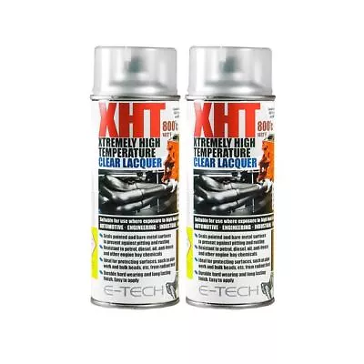 2X CLEAR LACQUER E-Tech 400ML Extremely High Temperature Paint XHT VHT Exhaust • $26.47