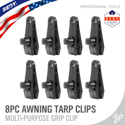 $17.09 • Buy 8PC Heavy Duty Tarp Clips Clamps Great For Camping Canopies Tents Canvas 16pc