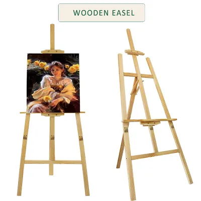 69'' 1750mm Wooden Pine Tripod Studio Canvas Easels Portables Art Stand New • £18.76