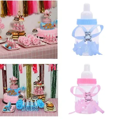 12X Fillable Candy Bottles Box Baby Shower Baptism Party Christening Decor Gift • $17.59