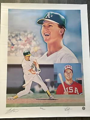 Mark McGwire Autograph Phil Hanks LE Lithograph #822/1000 COA 22x28(unframed) • $110