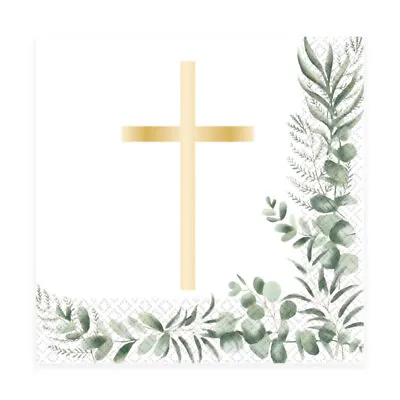 Napkins Decorations Christening Baptism Holy Communion Religious Cross God Party • £9.23