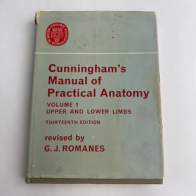 Vintage Medical Book Cunningham’s Anatomy 1966 Illustrations Arms Legs Limbs • $20.70