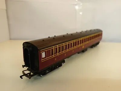 Triang Hornby R347 LMS First/Third Caledonian Composite Coach 2643 Maroon OO • £14.95