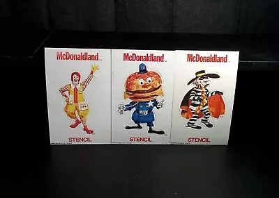 MCDONALD'S MCDONALDLAND STENCILS 1973 Vintage Set/ 3 RARE Lot Hamburgler Ronald  • $19.99