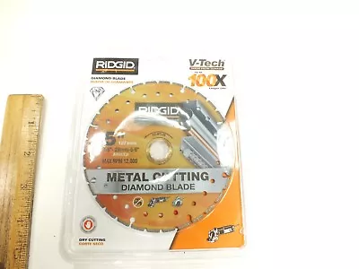 New Ridgid Tools 5  Metal Cutting Diamond Blade 7/8  Arbor - Hd-mtl50 - Ridge • $3.25