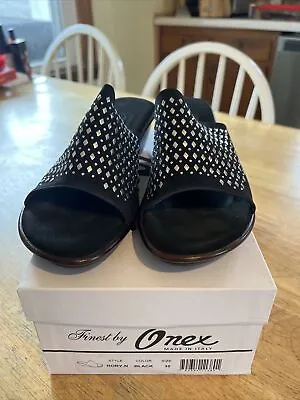 Finest By Onex Women’s Rory-N Wedge Sandals Black Size 10 • $44.99
