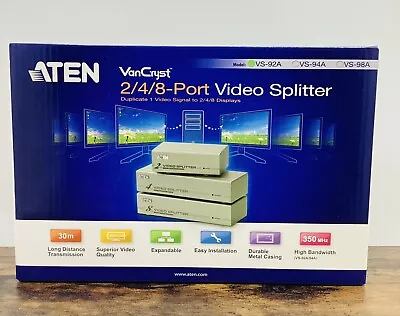 Aten VS92A VGA Switchbox 2 Port Video Splitter BRAND NEW IN BOX • $24.99