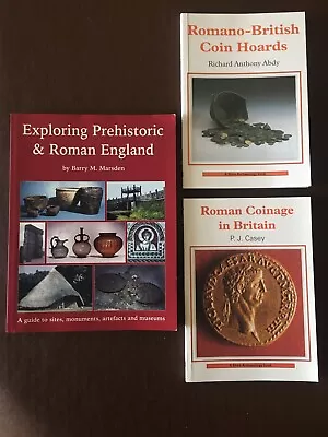 Job Lot 3 Metal Detecting Roman Coin/Artefacts Books .Shire Archaeology/History • £10