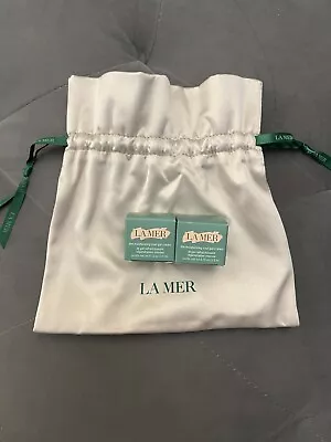 BNIB 2 X La Mer The Moisturizing Cool Gel Cream 0.12oz / 3.5ml Each W/satin Bag • $28.49