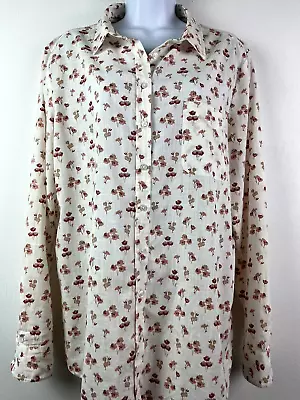 Fat Face Classic Fit Women's Shirt UK Size 18/US 14 Floral Print Button Up  A1 • £9.65