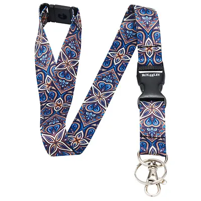 Multicolour Ethnic Floral Lanyard Neck Strap With Card/Badge Holder Or Key Ring • £3.49