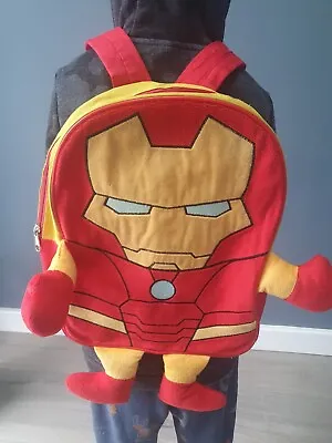 Marvel Avengers Iron Man Kids Backpack Schoolbag Rucksack Free UK Delivery • £7.49