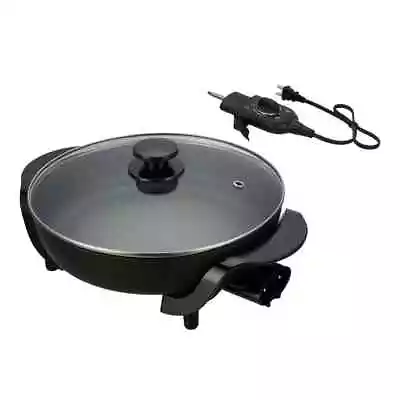 12  Round Nonstick Electric Skillet With Glass Cover 4.2 Quart Extra-deep Pan • $30.99