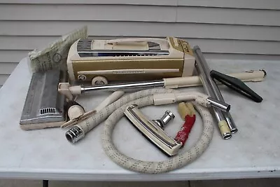 Vtg Electrolux Super J  Canister Vacuum Cleaner Hose W Accessories 1401 Nozzle • $109.97