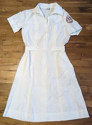 VTG Nurse Uniform - Apollo College Student Patch - USA Retro Cosplay STAINS! • $37.99