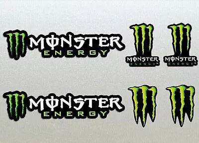 Monster Energy Racing Sticker Set X 6 Bike Car Moto KTM Yamaha Kawasaki Etc • £5.95