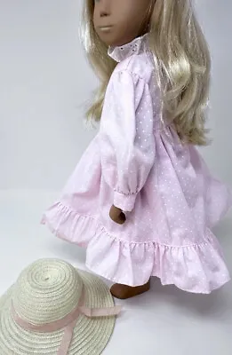 Pink & White Ruffle Dot Dress & Hat For Your 16” Tall Sasha Mandy Etc Doll • $14