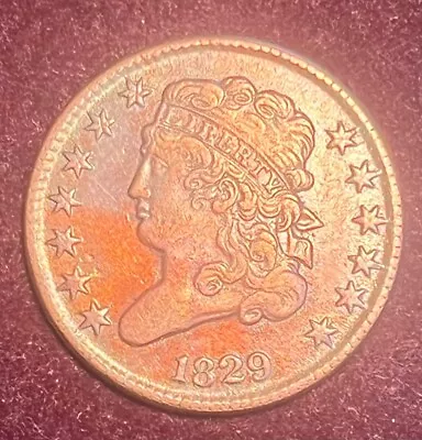 XF 1829 Classic Head Half Cent Early Copper No Attribution Rare Variety? • $10.50