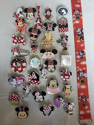 Minnie Mouse Starter Lanyard Set With 5 Random Disney Park Trading Pins New USA • $12.95