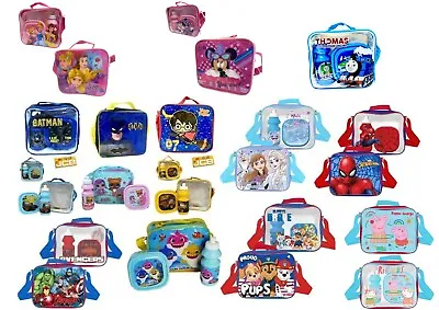 £12.49 • Buy Boys Girls Kid Character Disney Insulated 3 Piece Lunch Bag Set Box School Food 
